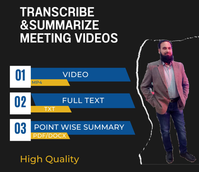 Gig Preview - Transcribe and summarize your meeting videos