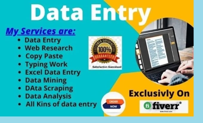 Gig Preview - Do data entry excel, word, manual data entry typing work, convert pdf to word