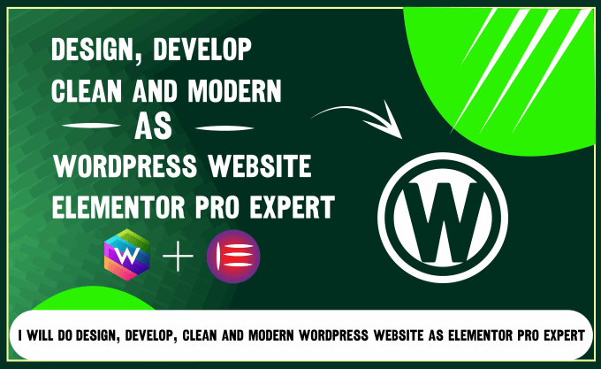 Gig Preview - Design, develop, clean and modern wordpress website as elementor pro expert