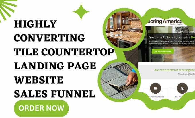 Gig Preview - Design tile landing page countertop installation tile website flooring website