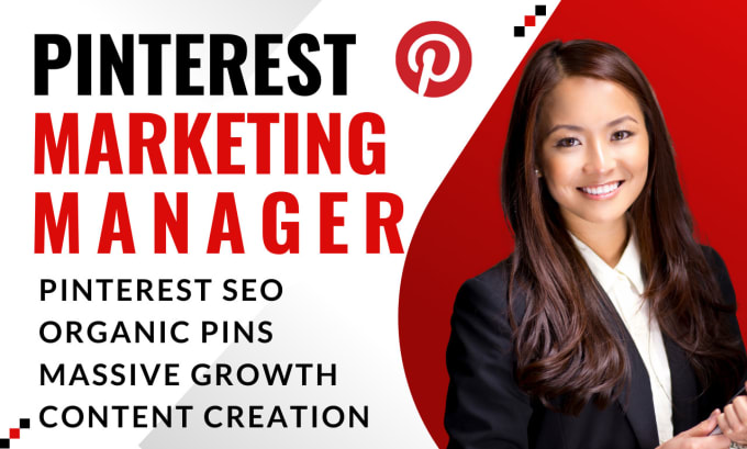 Gig Preview - Be your pinterest manager social media manager digital marketing expert