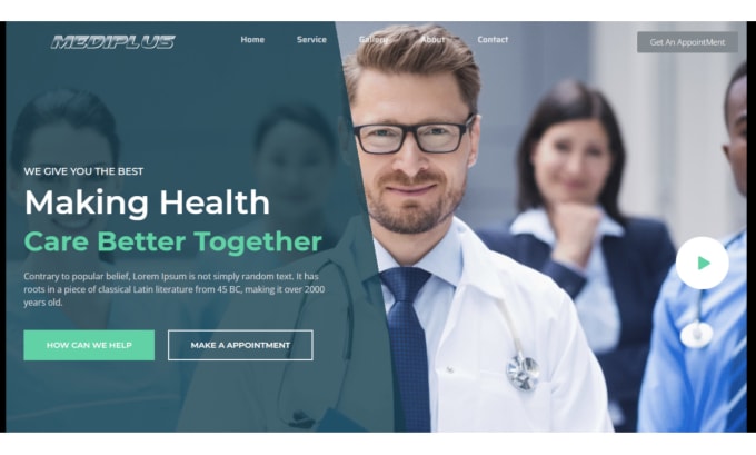 Gig Preview - Create healthcare website medical website clinic and doctor website with booking