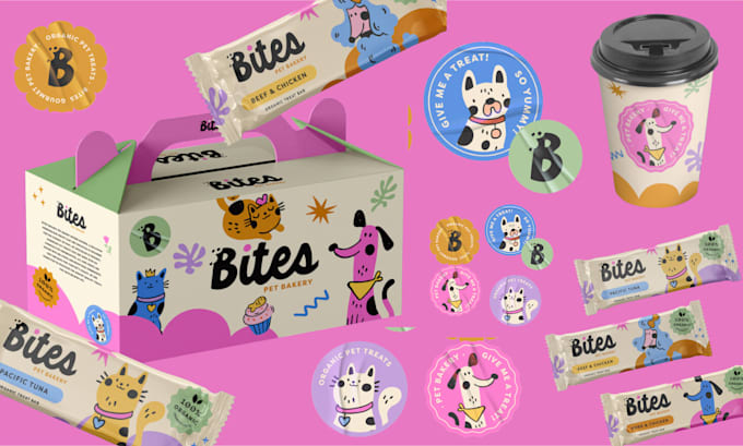 Gig Preview - Design custom children products packaging with label design