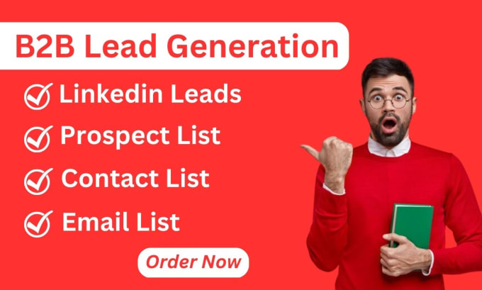 Gig Preview - Do linkedin b2b lead generation and c level contact list building