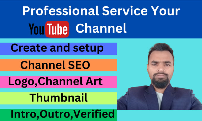 Gig Preview - Create, setup and SEO professional  youtube channel