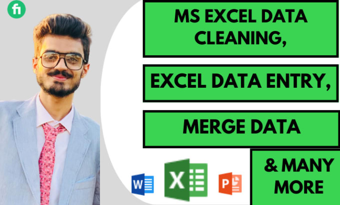 Gig Preview - Do ms excel data cleaning, excel data entry, merge data