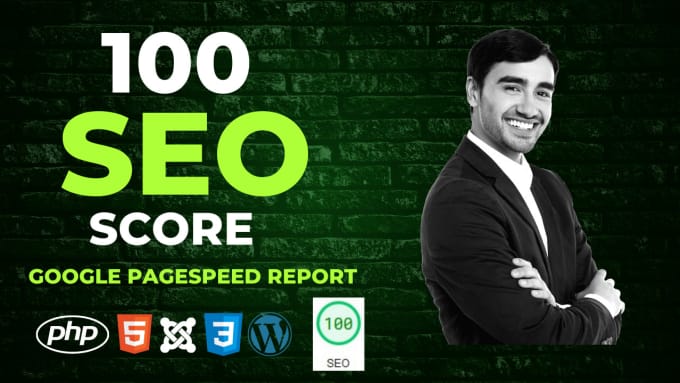 Gig Preview - Give your website 100 SEO score at google pagespeed report