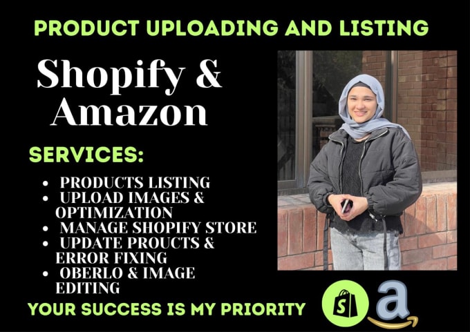 Gig Preview - Do product listing on shopify and amazon store