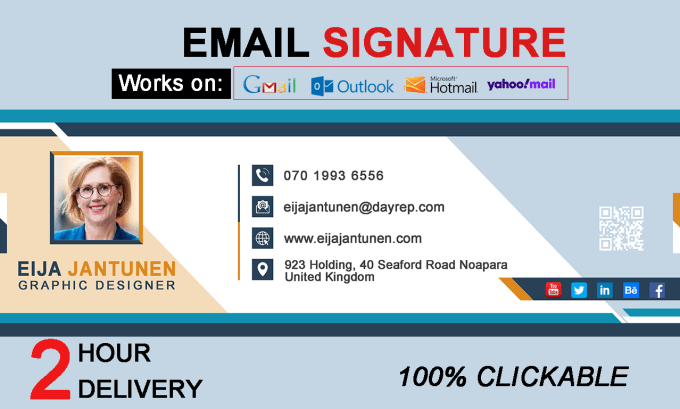 Gig Preview - Design clickable HTML email signatures within 2 hours