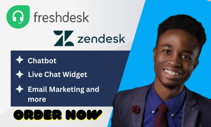 Gig Preview - Setup freshdesk, zendesk, freshsales, chat widget chatbot messagebird smtp