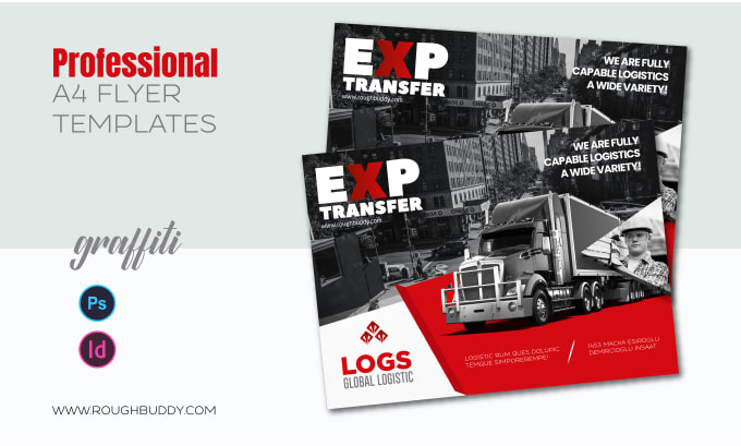 Gig Preview - Create truck dispatch logistic freight broker flyer for your business