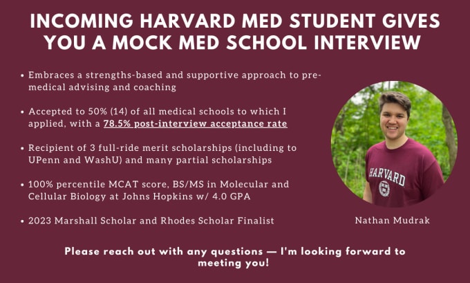 Gig Preview - Give you a medical school mock interview