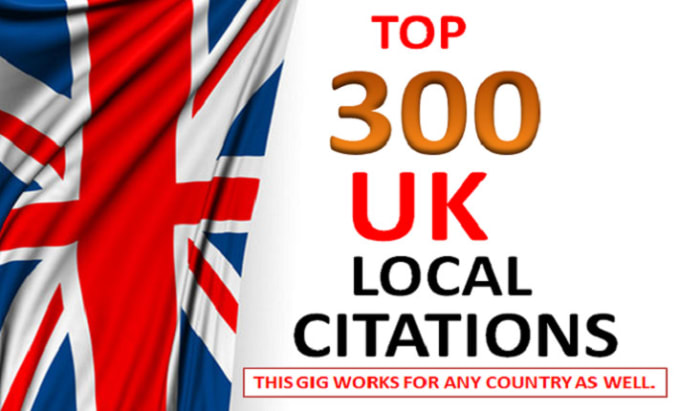 Gig Preview - 300 UK local citations listing and directories for local seo