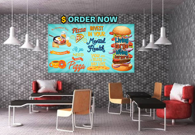 Gig Preview - Craft food wall designs doodles decals, murals wallpapers