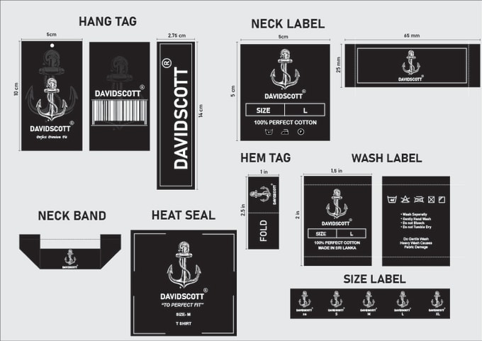 Gig Preview - Design clothing label, clothing tag, hang tag, neck tag with brand logo