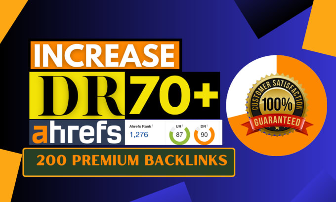 Gig Preview - Increase domain rating and build 200 SEO backlinks on high da sites effectively