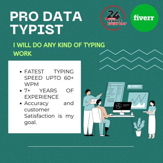 Gig Preview - Do accurate extra fast typing job, your pro typist