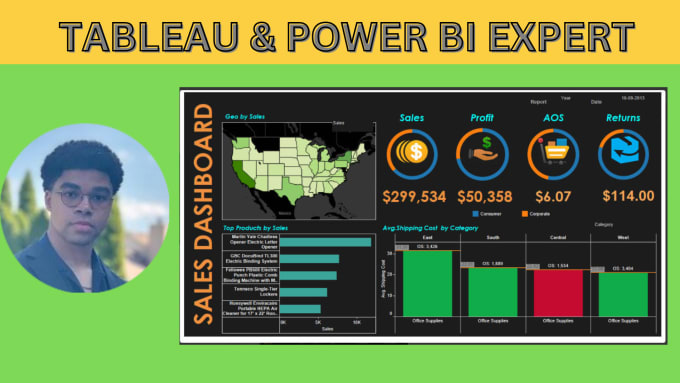 Gig Preview - Create stunning dashboards using tableau and power bi and generate reports