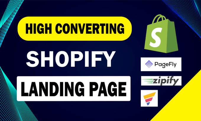 Gig Preview - Design a unique shopify landing page with pagefly gempages zipify