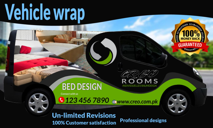 Bestseller - do car wrap design, van wrap design, vehicle wrap design, and food truck wrap