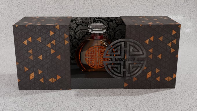 Gig Preview - Do label design 3d perfume bottle and premium luxury packaging