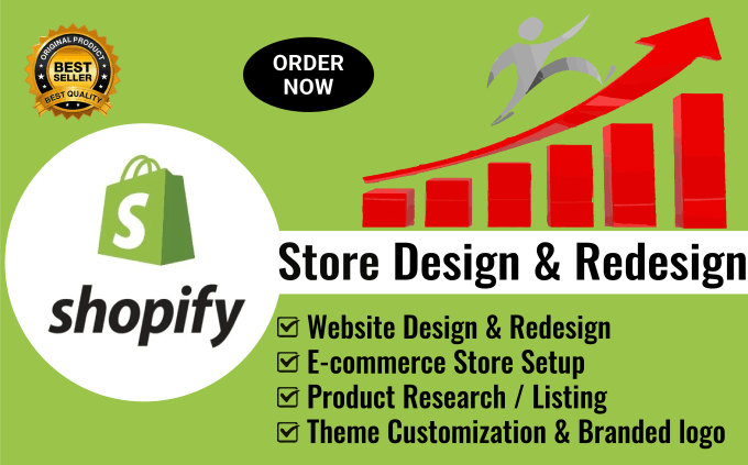 Gig Preview - Build your shopify dropshipping store for your choice