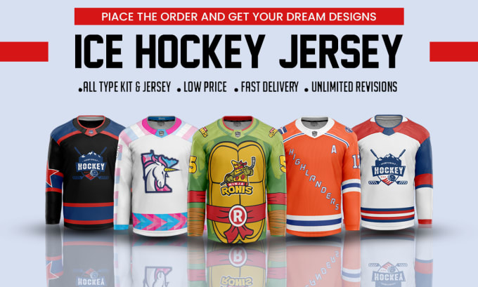 Gig Preview - Do custom ice hockey uniforms, helmets and jersey design