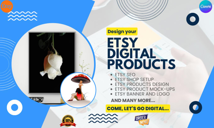 Gig Preview - Create etsy shop, etsy digital products for etsy promotion