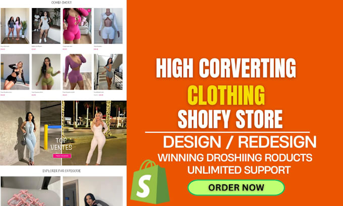 Bestseller - create shopify clothing store, dropshipping store,fashion boutique website