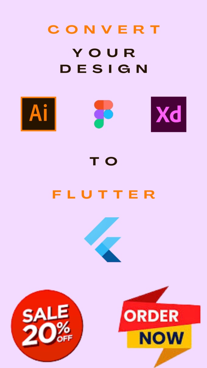 Gig Preview - Convert your figma, adobe xd, photoshop designs to flutter