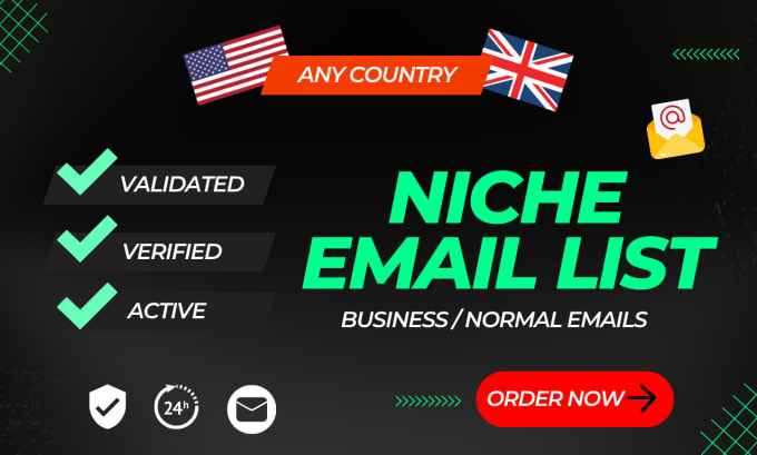 Gig Preview - Find niche email list active and validated for affiliate marketing