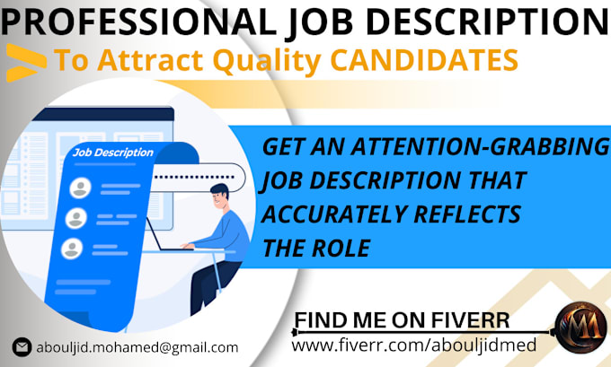 Gig Preview - Create a perfect job description for any position