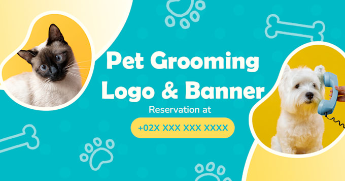 Gig Preview - Do logo banner and flyer for your dog grooming business