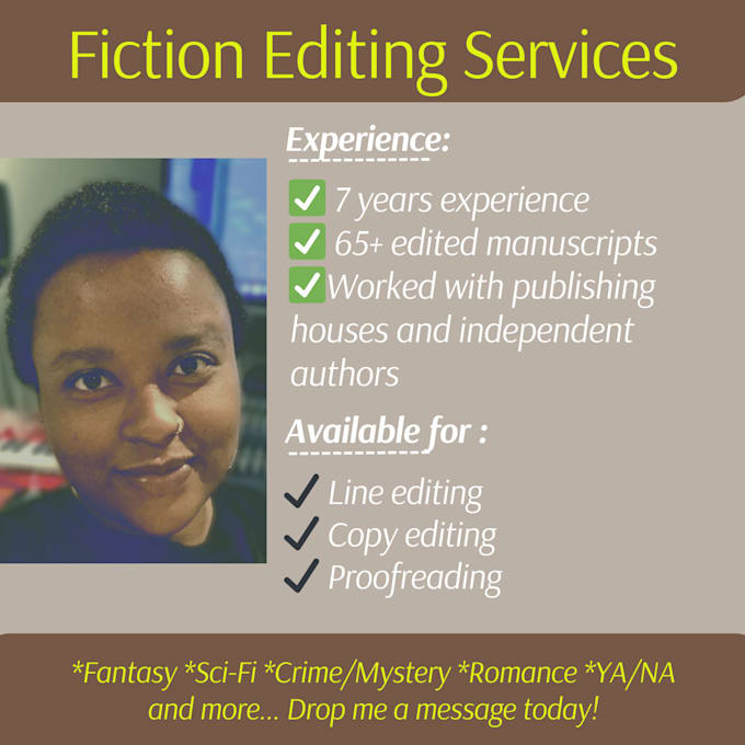 Gig Preview - Meticulously edit or proofread your fiction book