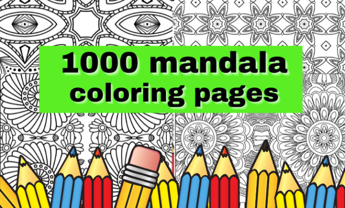 Gig Preview - Give you 1000 adult mandala coloring pages for amazon kdp