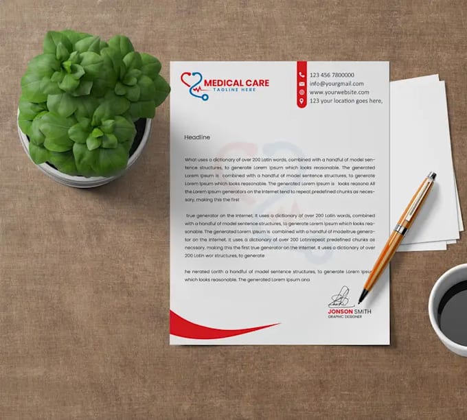 Gig Preview - Do professional modern letterhead template design in 24 hrs