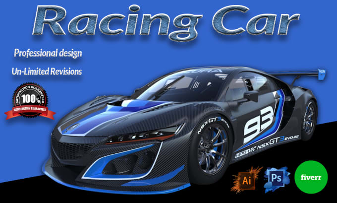 Gig Preview - Design car wrap vehicle wrap boat wrap racing car wrap itasha car wrap design