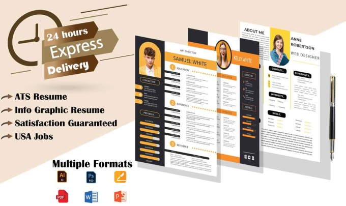 Gig Preview - Perform professional resume design and cv design in 24 hours