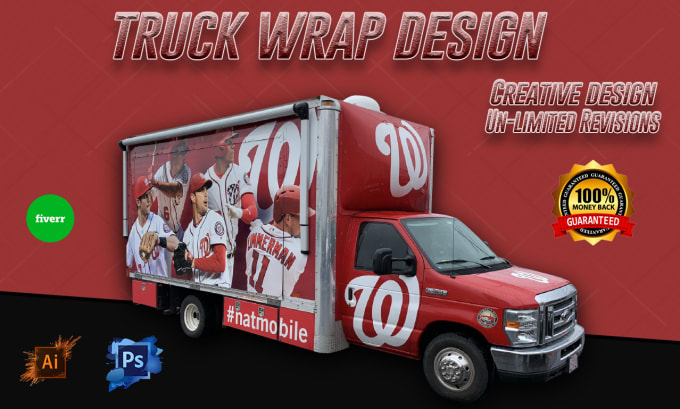 Gig Preview - Design professional box trailer, trailer wrap, food truck wrap, van wrap design