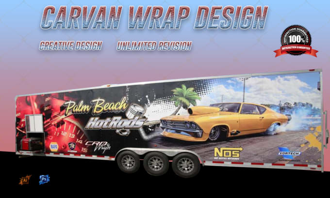 Gig Preview - Design food truck, trailer, camper, caravan, and vehicle wrap design