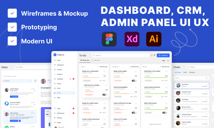 Bestseller - design interactive dashboard, CRM, admin panel uiux in figma