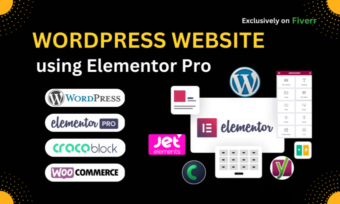 Gig Preview - Create wordpress website using elementor or elementor pro