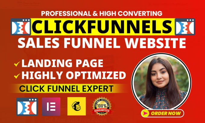 Gig Preview - Design, redesign, clone clickfunnels, sales funnel landing page clickfunnel 2 0