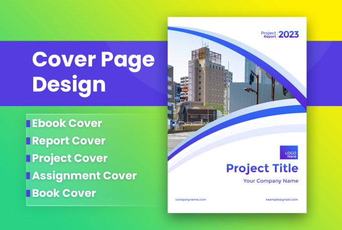 Gig Preview - Create cover pages for ebook, report, books and assignment