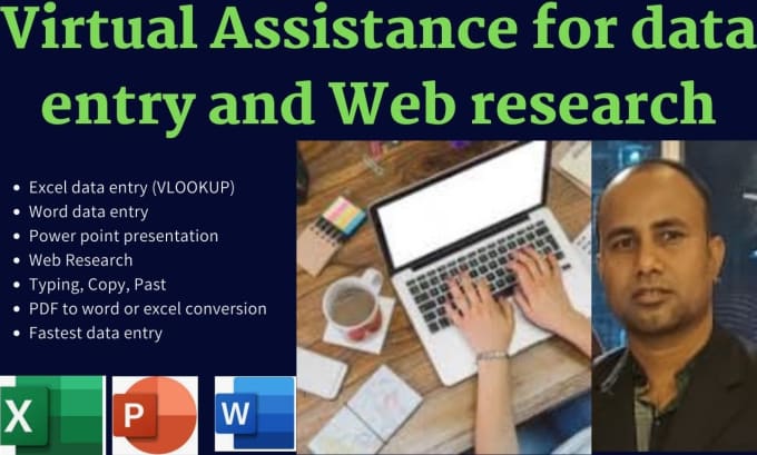 Gig Preview - Be your virtual assistant for web research and data entry