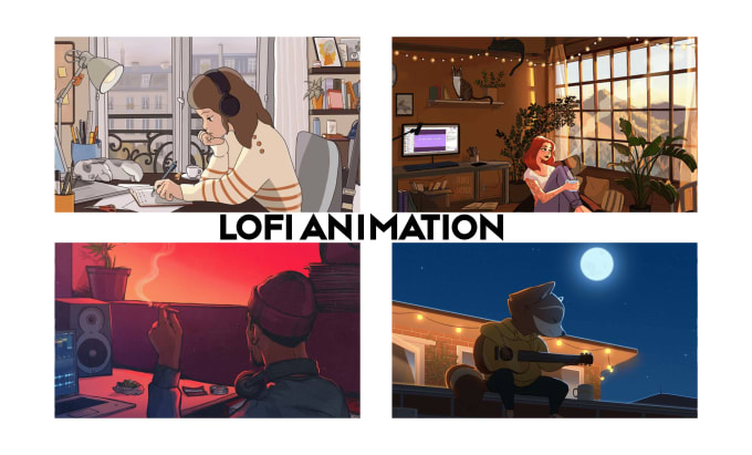 Gig Preview - Create you unique lofi animated loop or music video