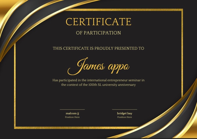 Gig Preview - Design any certificates as printable and high quality