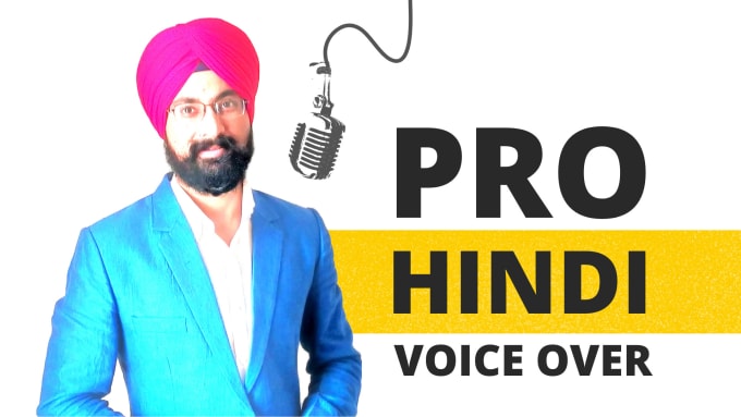 Gig Preview - Do professional indian hindi voice over in 24 hours