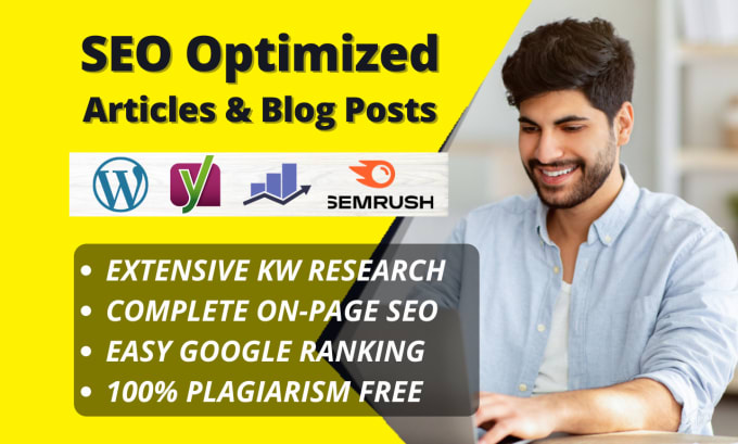 Gig Preview - Write SEO optimized articles and blog posts