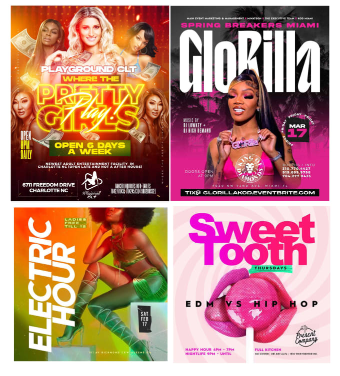 Gig Preview - Create an stunnig flyer and motion for club n event